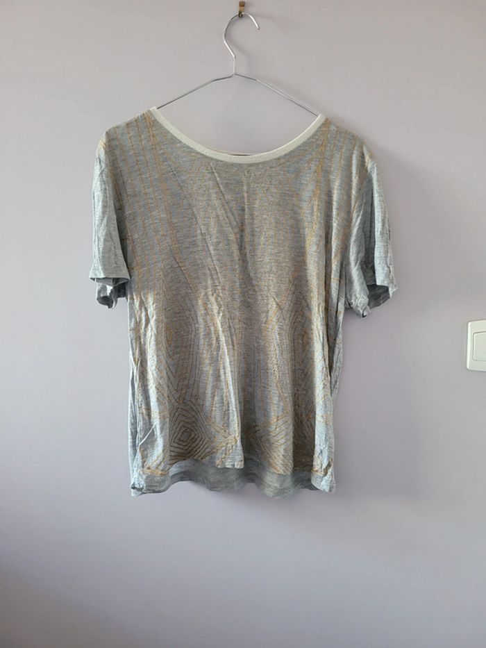 T-shirt gris et doré taille M Women Only