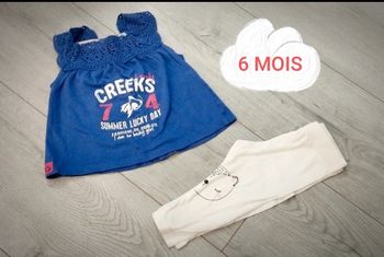 Ensemble fille taille 6 mois