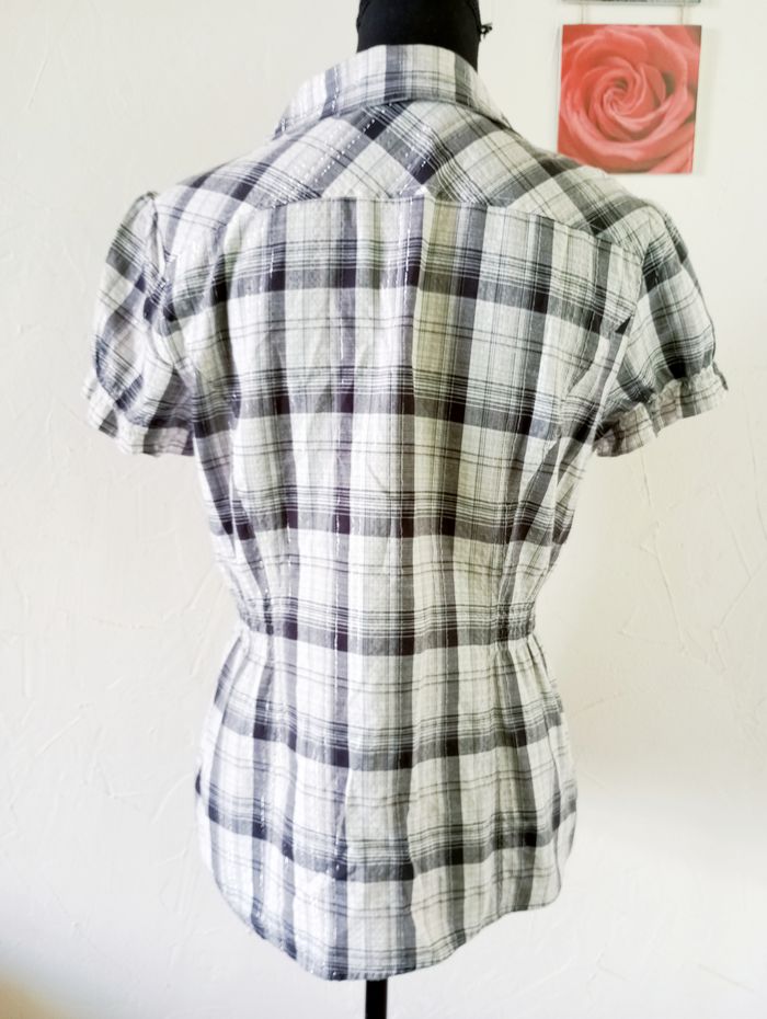 🌸 Chemisette à carreaux, taille 40 - photo numéro 4