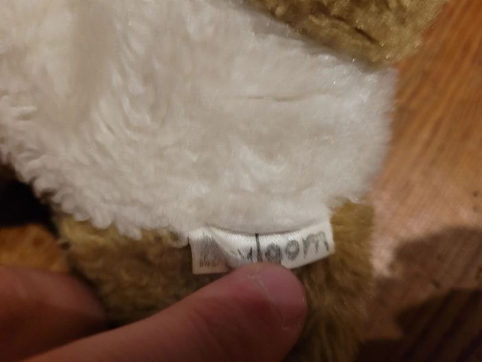 RARE Boulgom Lapin miel brun marron blanc 22cm peluche doudou collection Made in France - photo numéro 6