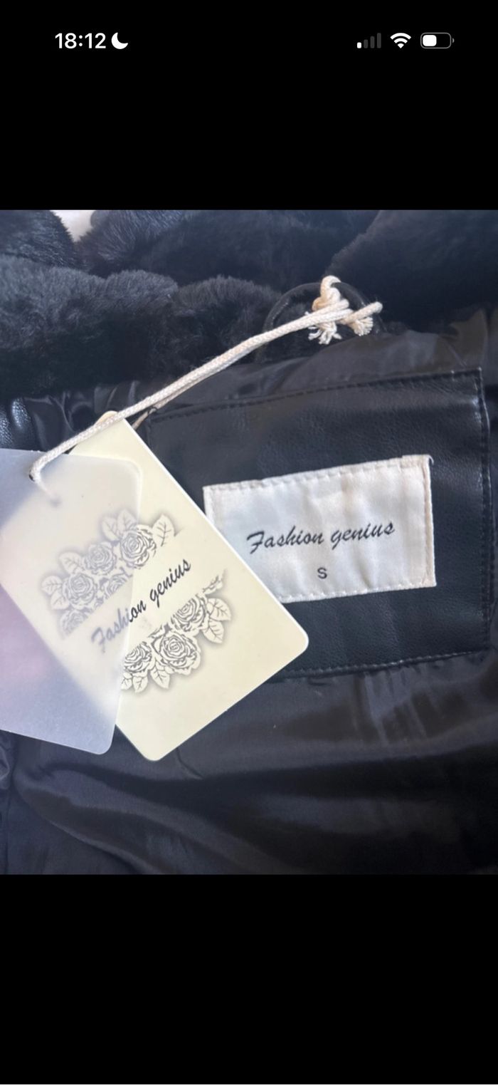 Veste semi cuir avec fourrure - photo numéro 3