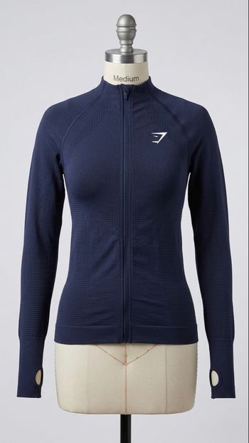 Gymshark - Veste de sport sans coutures (Seamless) - Taille M - Bleu Marine - Neuve