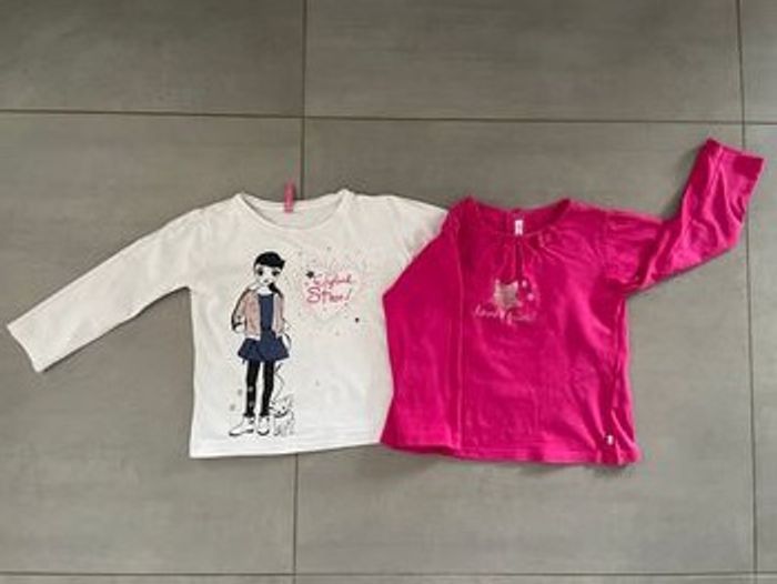 Lot de 2 t-shirt manches longues fille - photo numéro 1
