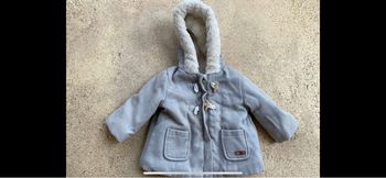 Manteau caban gris et écru kiabi