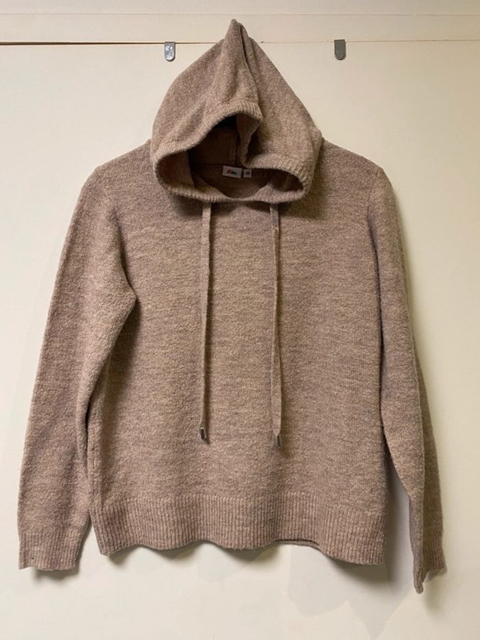Joli pull à capuche beige Mim taille 38