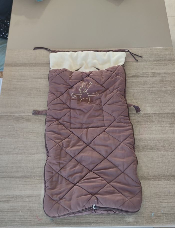 🍼 Chancelière Vertbaudet marron et beige pour bébé – siège auto & poussette