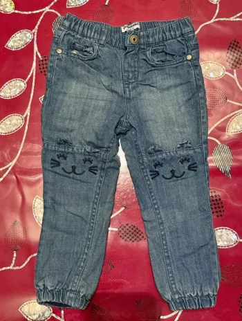 Pantalon Jeans chaud doublé fille 2 ans Vertbaudet