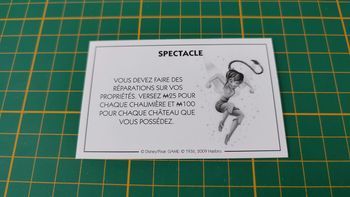 Carte spectacle réparations sur vos propriétés jeu de société Monopoly Disney éditions Hasbro #B94