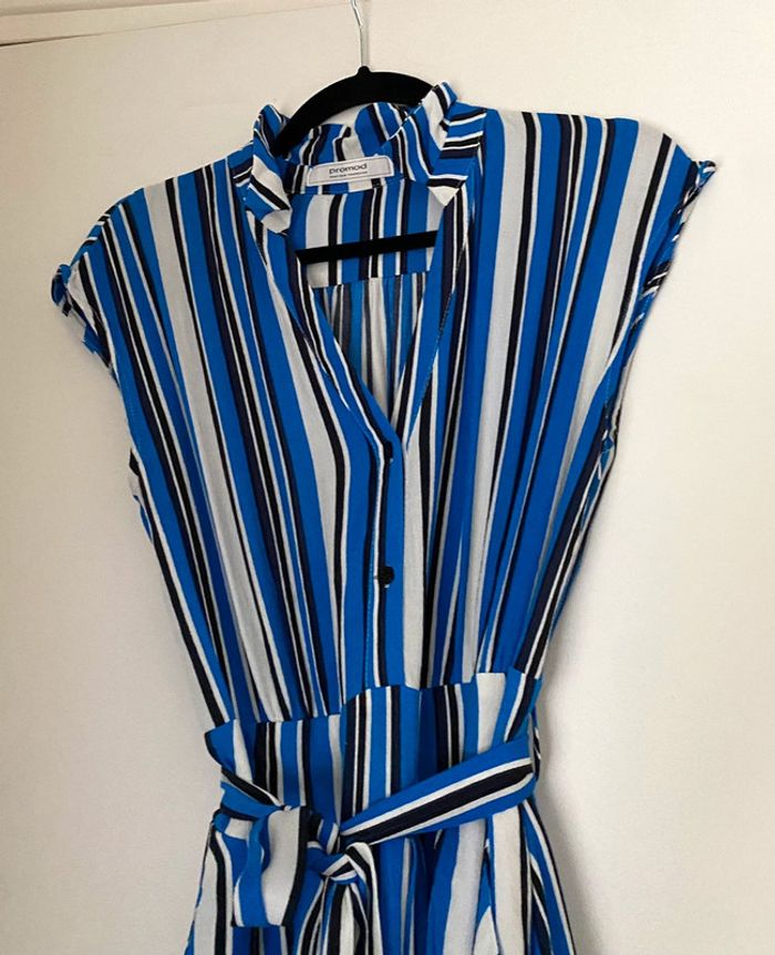 Robe Évasée A Rayures Avec Ceinture Taille 38 - photo numéro 2