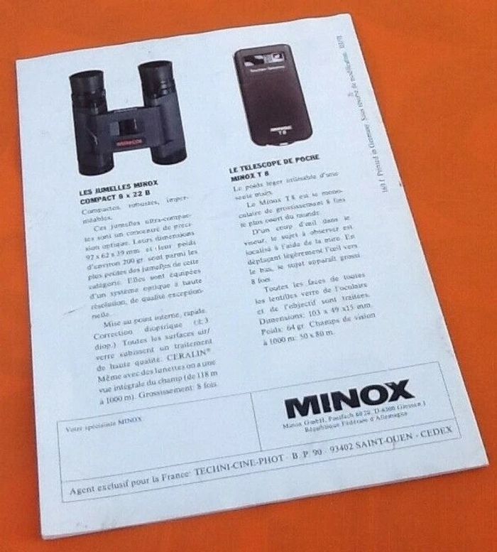 Brochure Minox   Les appareils ultra-compact pour de grandes images - photo numéro 3