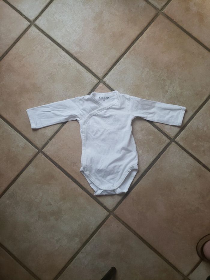 Body manches longues blanc sweet & soft 3 mois