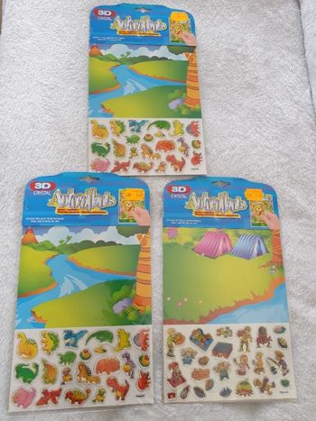 3 plaques d'autocollants repositionnables