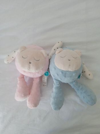 Lot de 2 peluches My Hummy un rose et un bleu