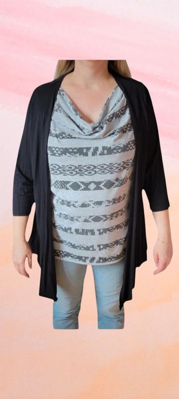 Tunique femme noire et grise taille XL