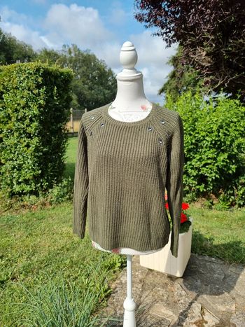 Jennyfer pull maille kaki * taille M *