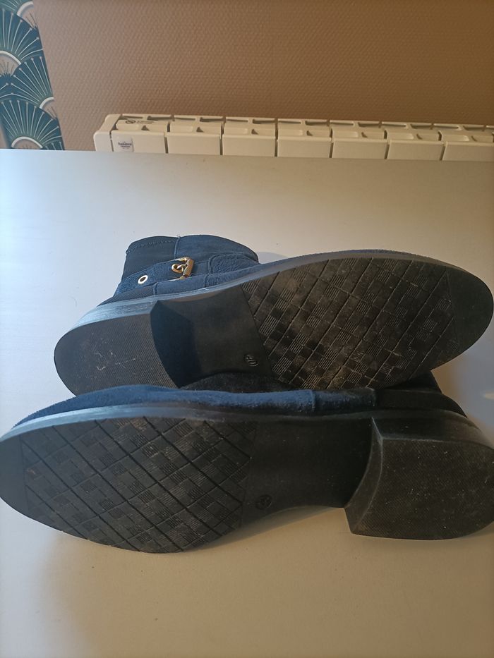 Bottines bleu marine et strench - photo numéro 3