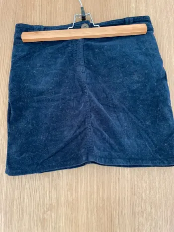 Jupe courte bleu foncé velours American outfitters 34