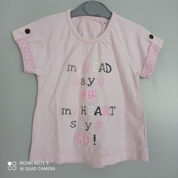 T-shirt rose clair 4ans