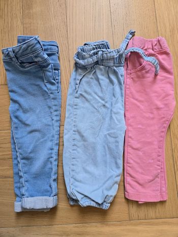 Lot de pantalons fille 18 mois