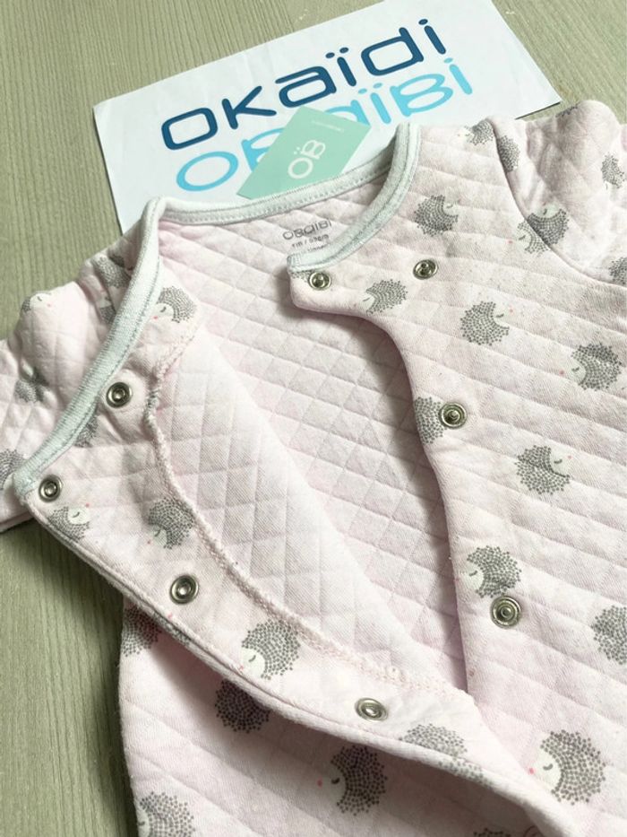 Pyjama grenouillère petits hérissons 1 mois 53cm OBAIBI - photo numéro 6