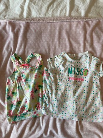 Lot teeshirt coloré 12 mois