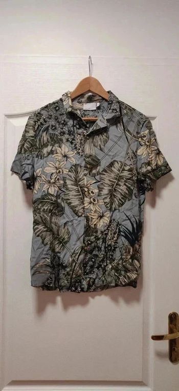 Neuve chemise décontractée bleu grisé Asos Design XS