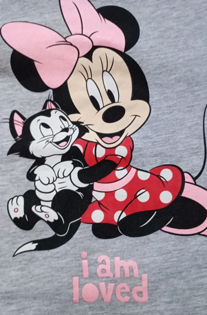 T-shirt gris Minnie 98 cm - photo numéro 2