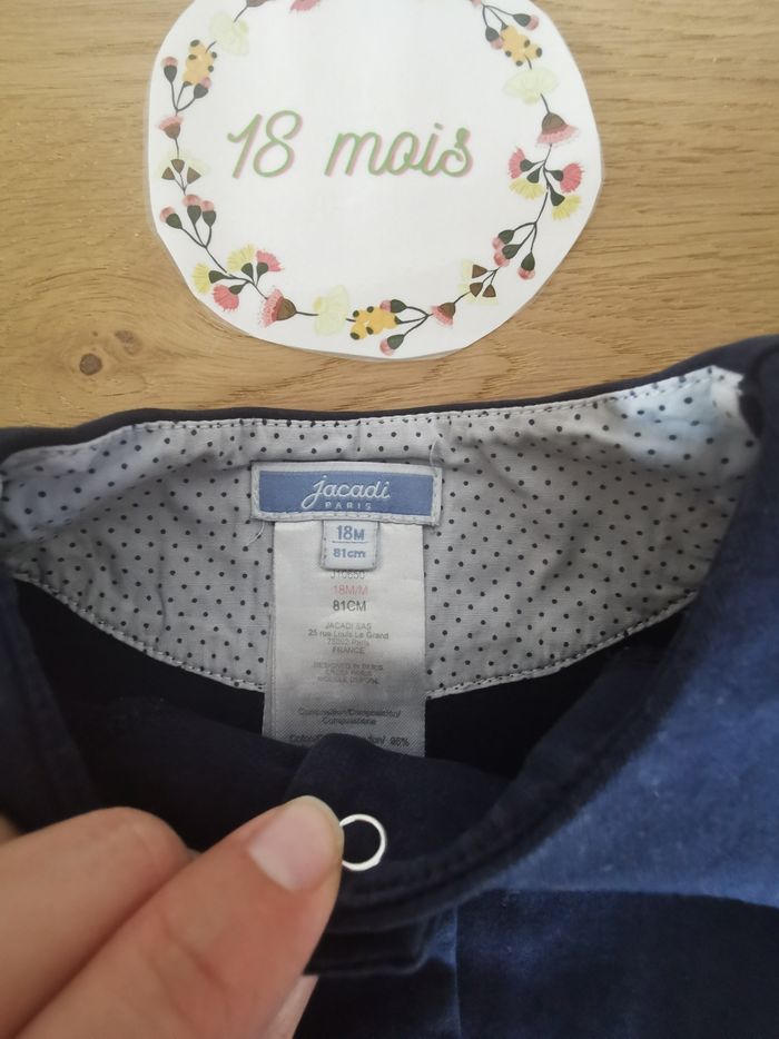 Lot jacadi 1 gilet et 1 veste bleu marine bébé 18 mois - photo numéro 4