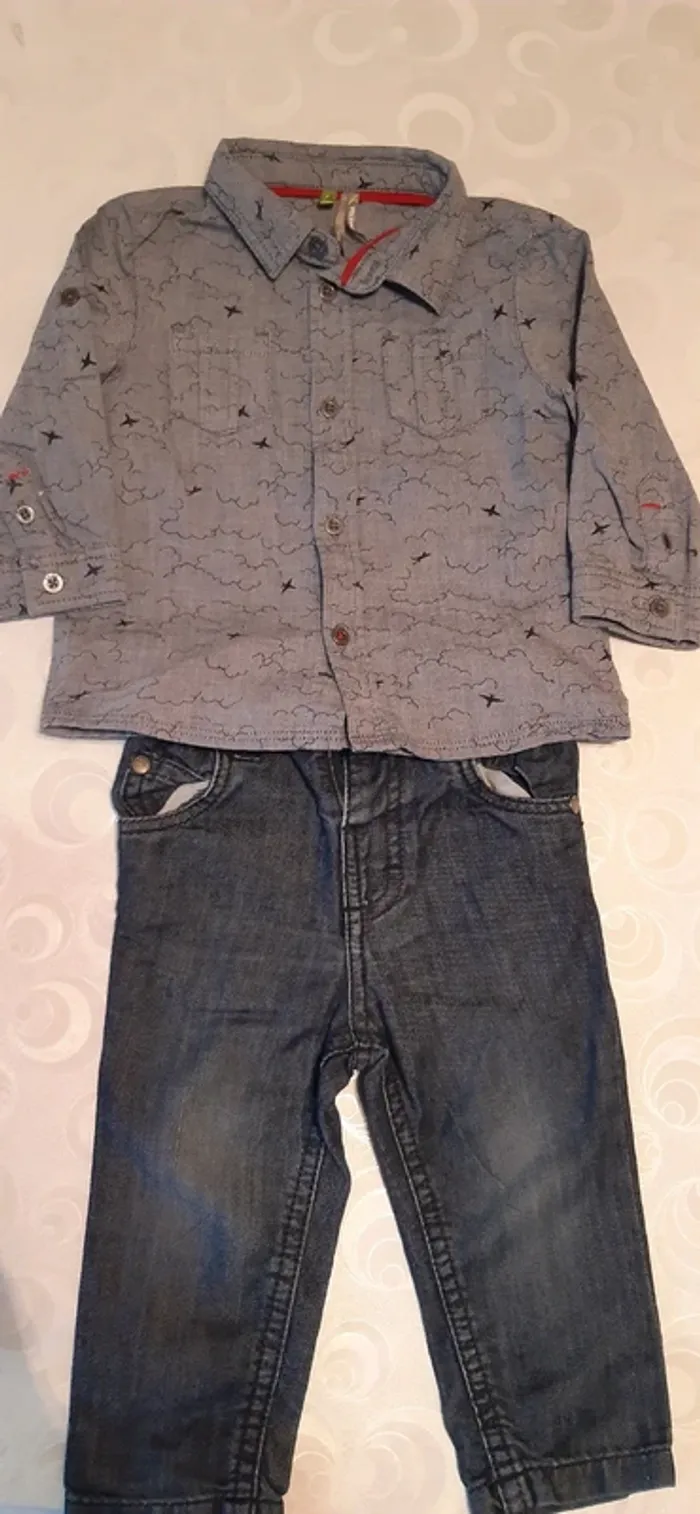 Ensemble chemise + jean 9 mois
