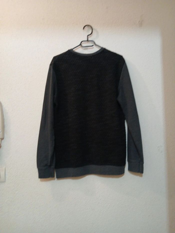 Sweat homme gris/noir basic " kiabi" taille s - photo numéro 4