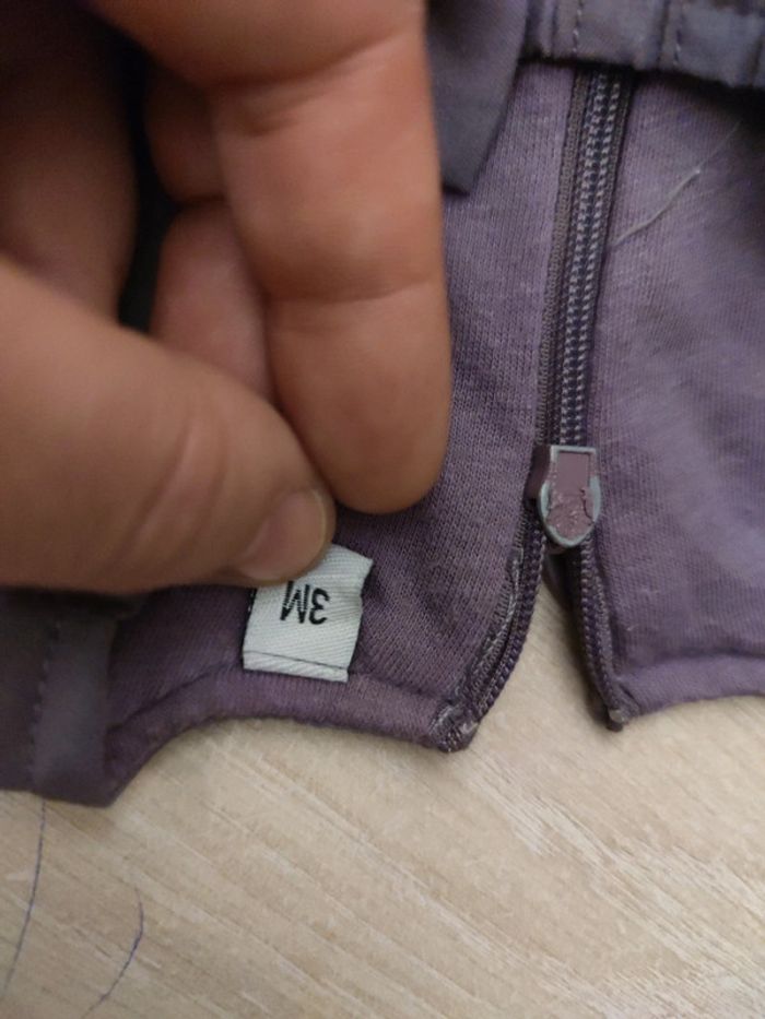 Robe boule violette pingouin 3mois - photo numéro 3