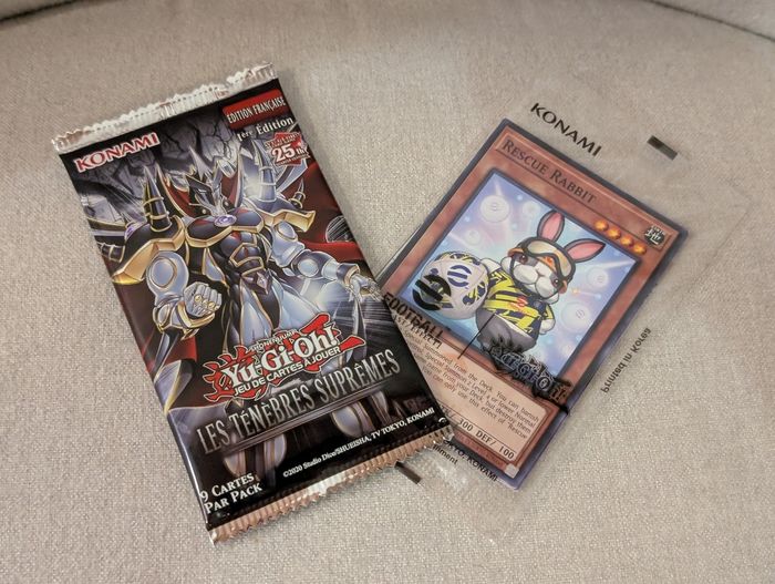 Lot Yu-Gi-Oh! Cartes Promo Neymar Jr et Rabbit Konami (efootball) + Booster - photo numéro 3