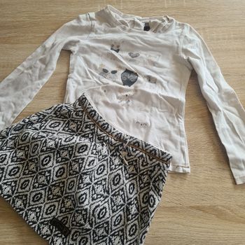 Ensemble jupe et t shirt manches longues