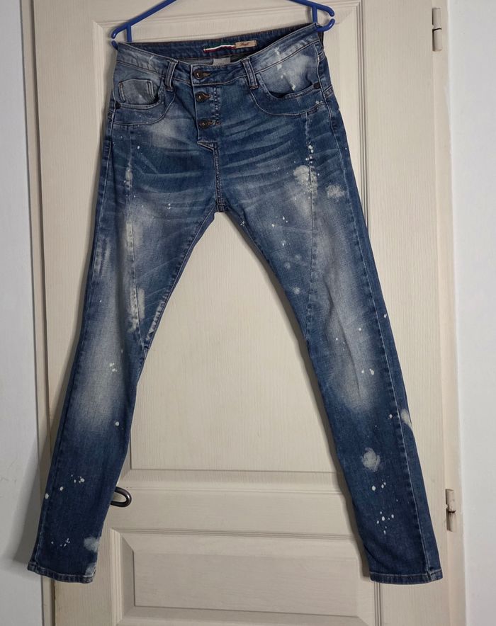 Jean Please Luxury Vintage 🇮🇹 – coupe slim effet usé – T.S (36/38) – excellent état ko