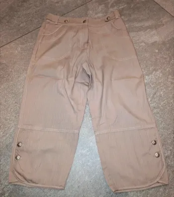 Pantacourt beige femme M 38