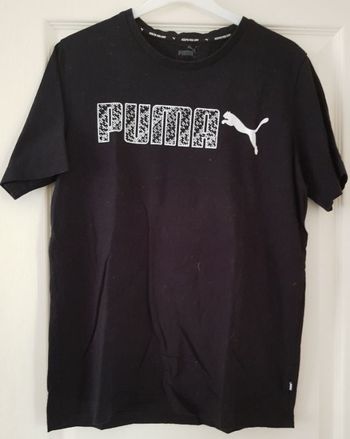 T-shirt noir Puma manches courtes