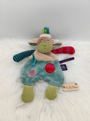 Doudou plat Mouton Les Jolis Pas Beaux Moulin Roty