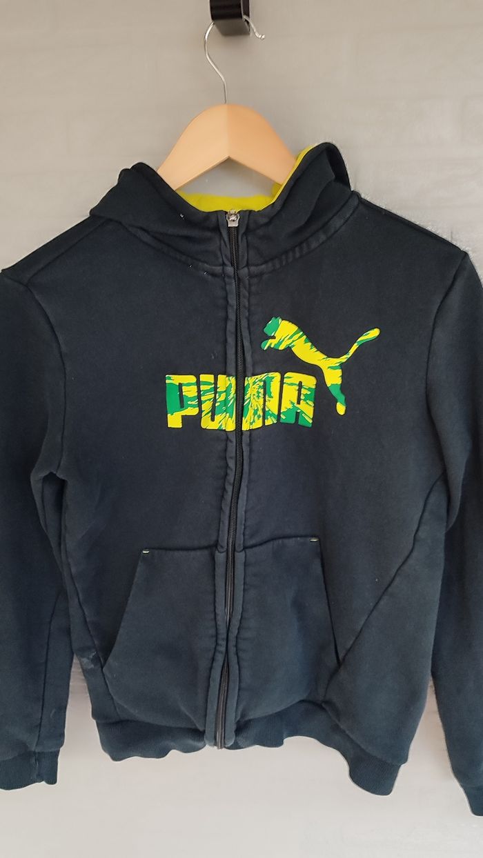 Sweat zippé à capuche t 14 ans puma