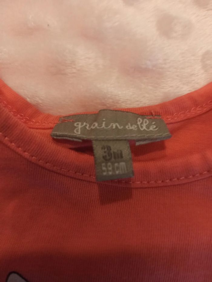 Tee-shirt manches courtes lapin 🐰3 mois - photo numéro 3