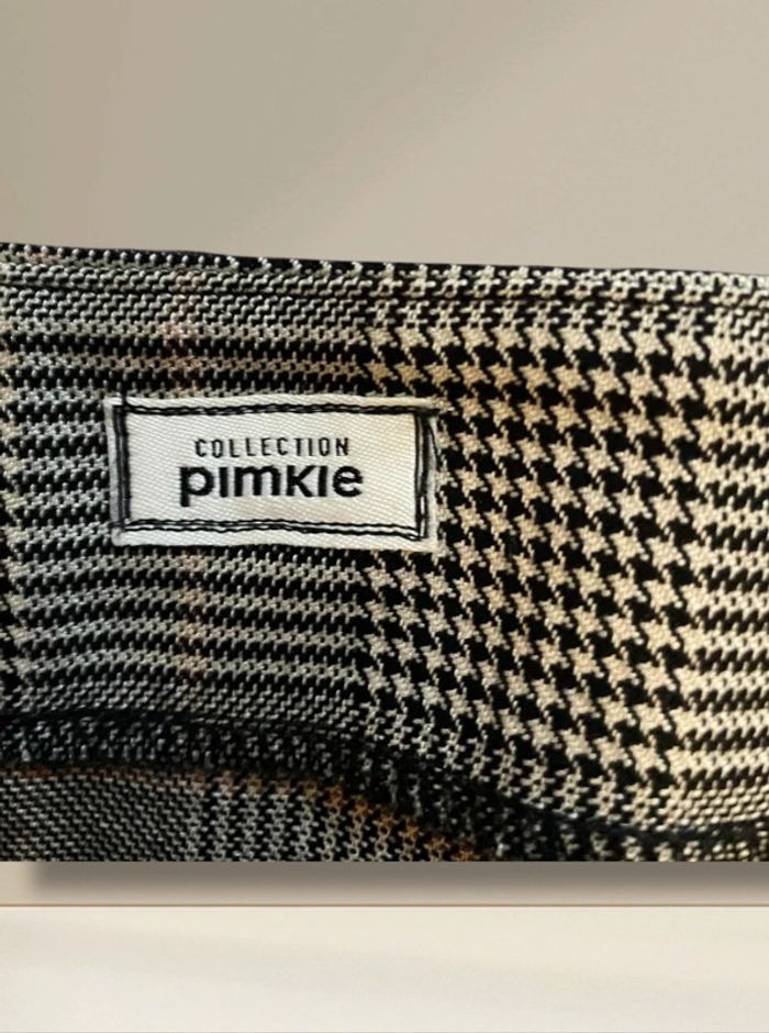 Jupe tendance droite avec poche à carreaux gris blanc Pimkie - photo numéro 3