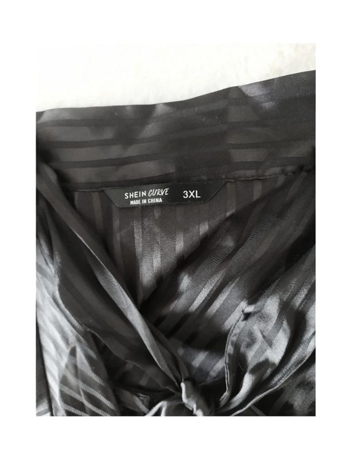 Chemise chic en satin à rayures verticales style gothique victorien classy - photo numéro 4