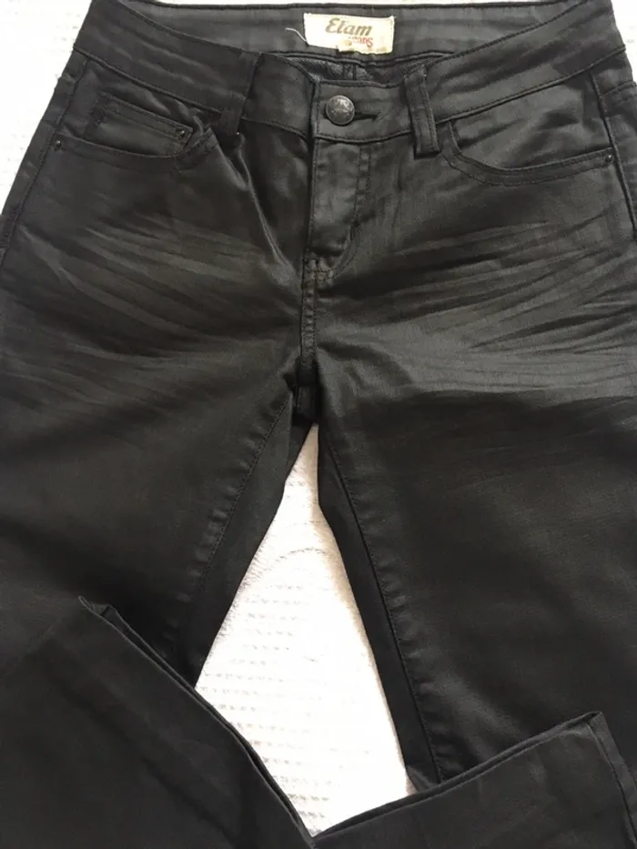 Pantalon noir huilé Etam