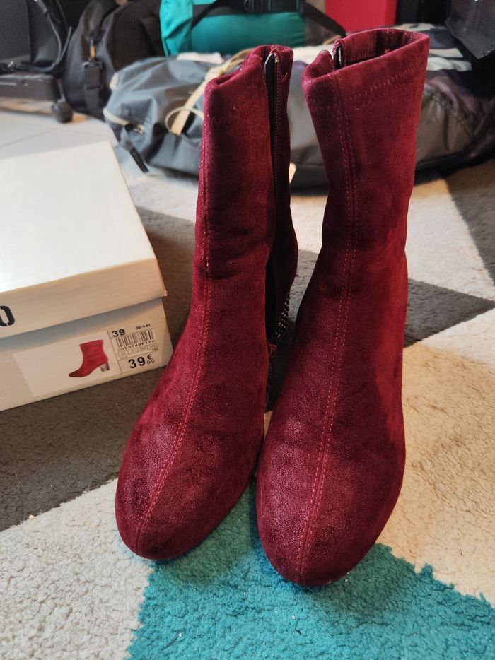 Bottines bordeaux - photo numéro 3