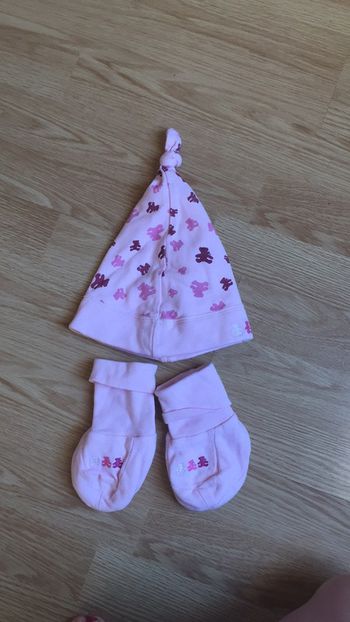 Bonnet nouveau ne lulu castagnette + chaussons