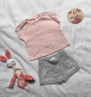 Ensemble teeshirt + short Chloé kids 6 mois