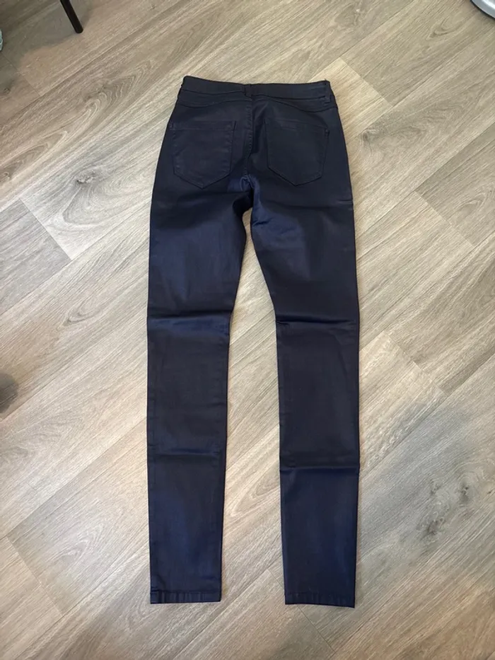 Pantalon satin bleu nuit - photo numéro 2