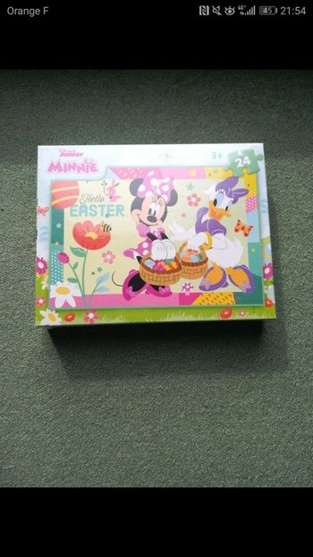 Puzzle Minnie "Hello easter", 24 pièces, Disney junior, Clementoni, neuf avec emballage.