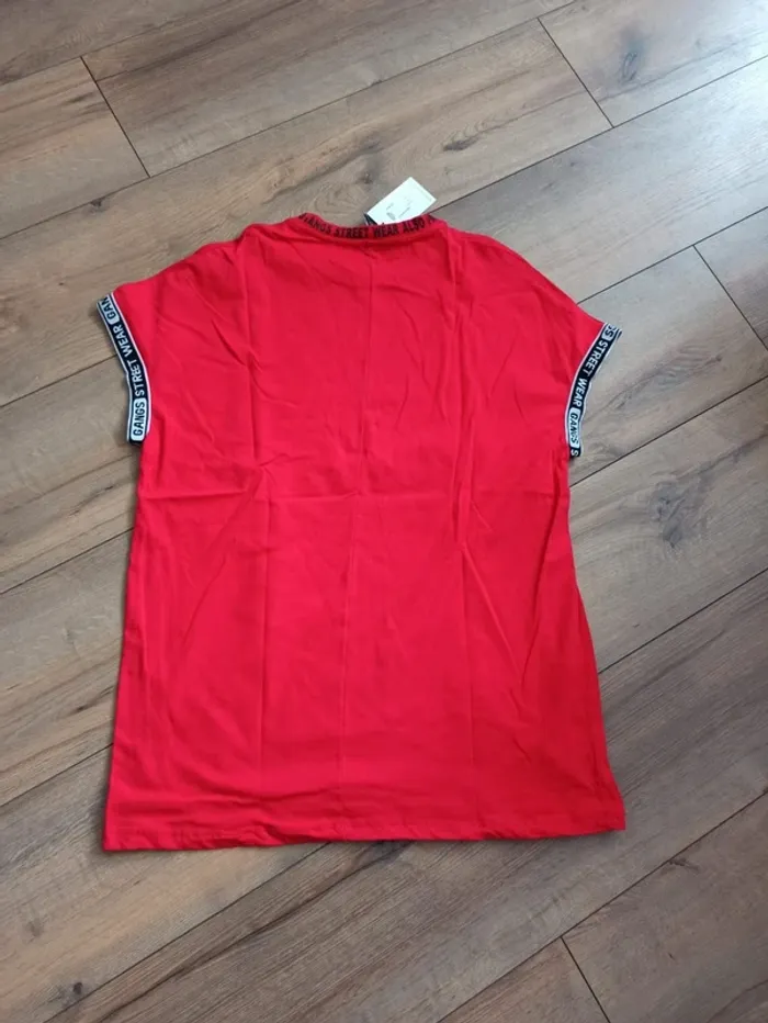 T-shirt rouge manches courtes homme taille L Gangs - photo numéro 3