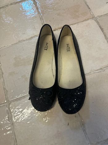 Ballerine noire paillettes tex 34