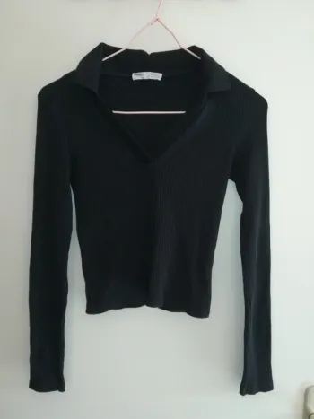 Haut à manches longues noir, Pull&bear, taille S, très bon état